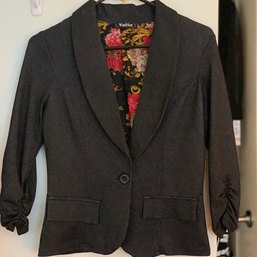 Valia demin blue one button blazer